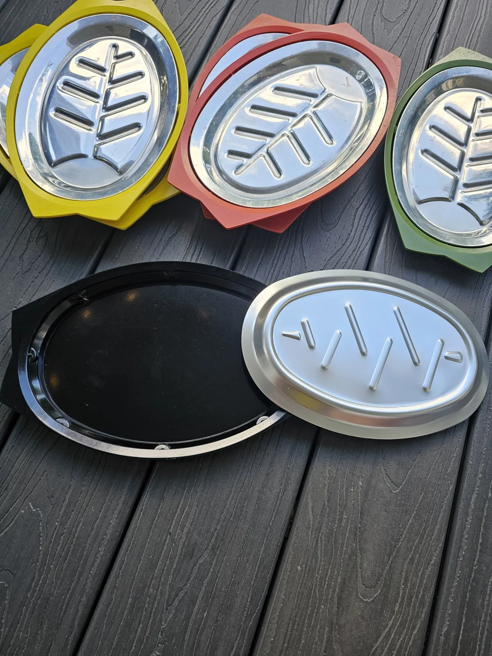 Vintage Nordic Ware Servo-King Sizzling Steak Platter Aluminum Inserts & Bases